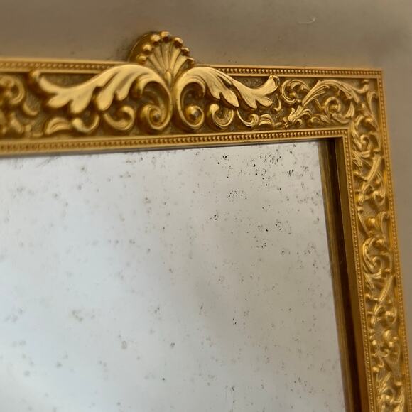 Vintage Shiseido vegan leather and metal golden trim box and rotating mirror - Picture 4 of 7